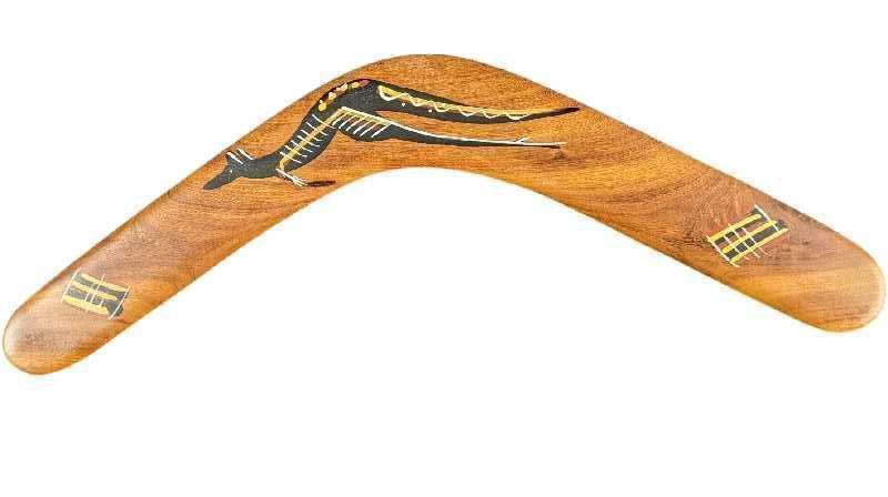 Hand Painted Australian Bunabiri Wooden Boomerang (1 of 7)