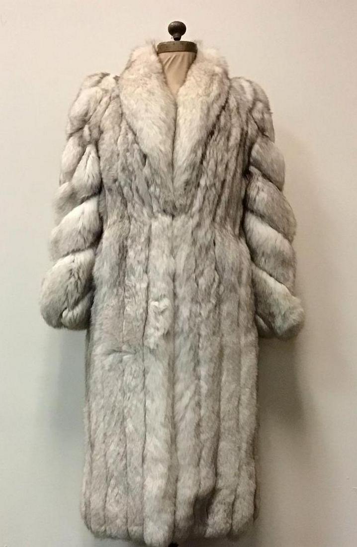 Luxury Blue Fox Fur Coat (1 of 10)