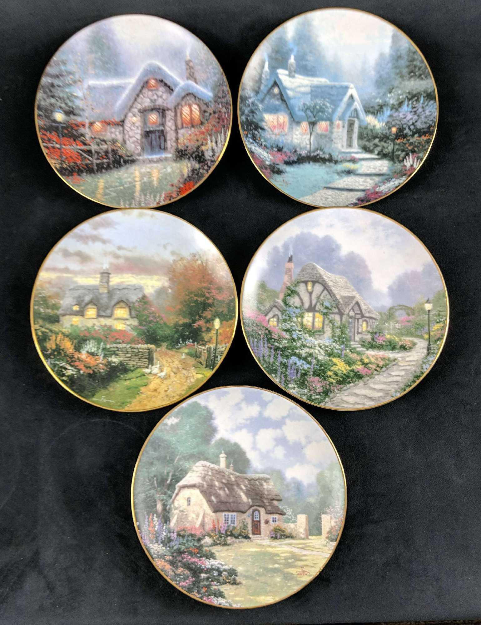 5 Vintage Thomas Kinkade Collectable Knowles Plates (1 of 7)