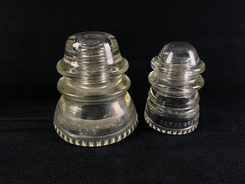 Two Antique Glass Telephone Insulators (1 of 4)