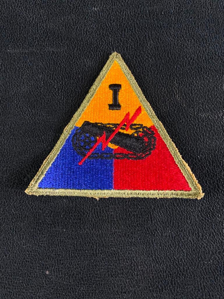 WWII 1st Armored Division Patch, Greenback NOS (1 of 2)