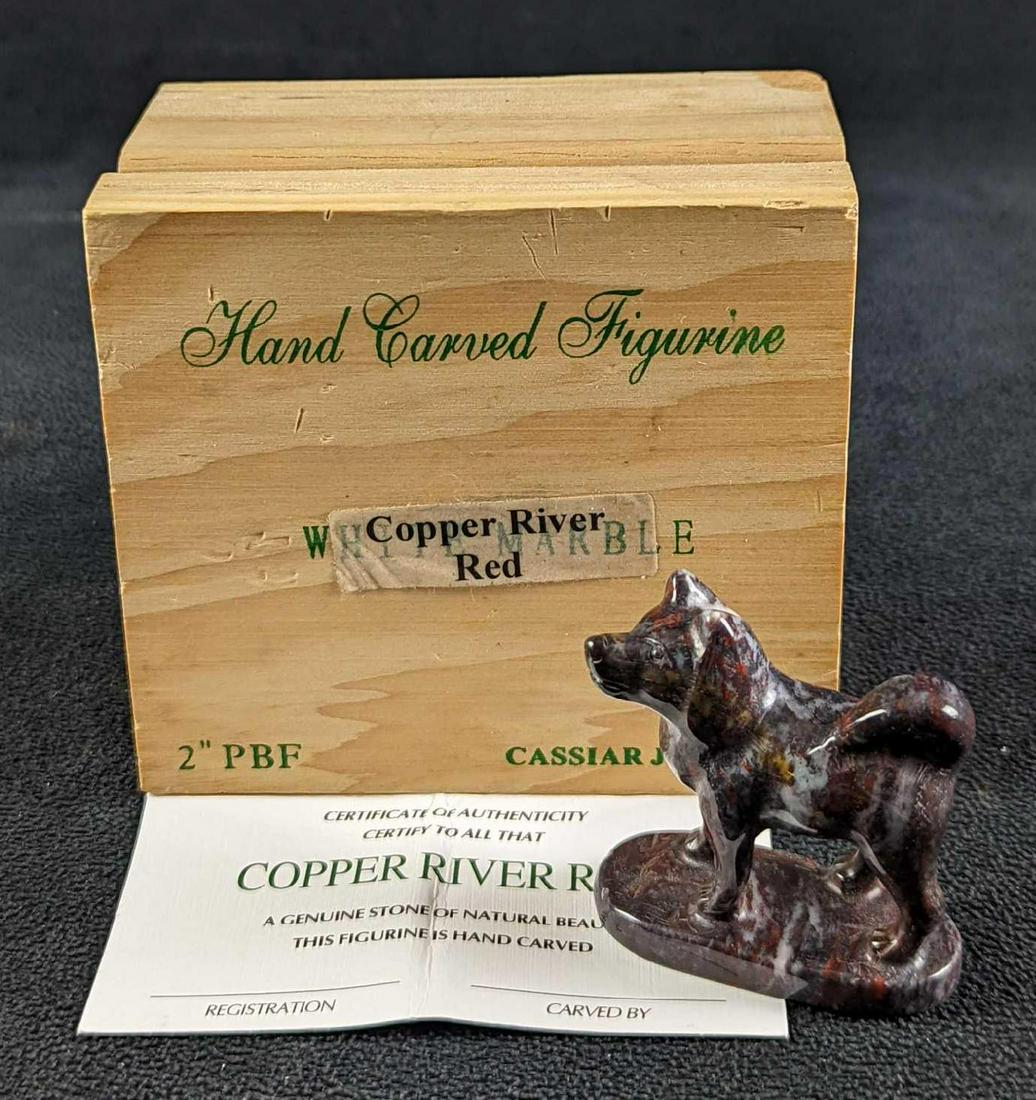 Cassiar Jade Inc Hand Carved Copper River Red Husky (1 of 7)