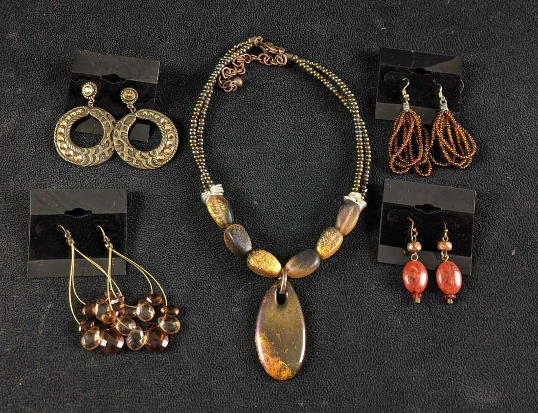 Chico's Necklace with Four Pairs of Earrings (1 of 8)