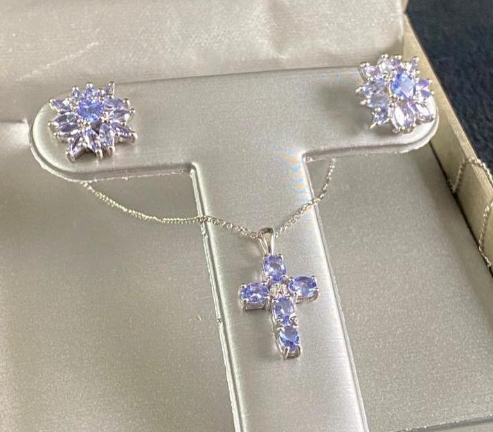 Zales Sterling & Tanzanite Set (1 of 8)
