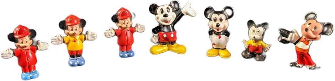 Seven Vintage Mini Mickey Mouse Figures (1 of 7)