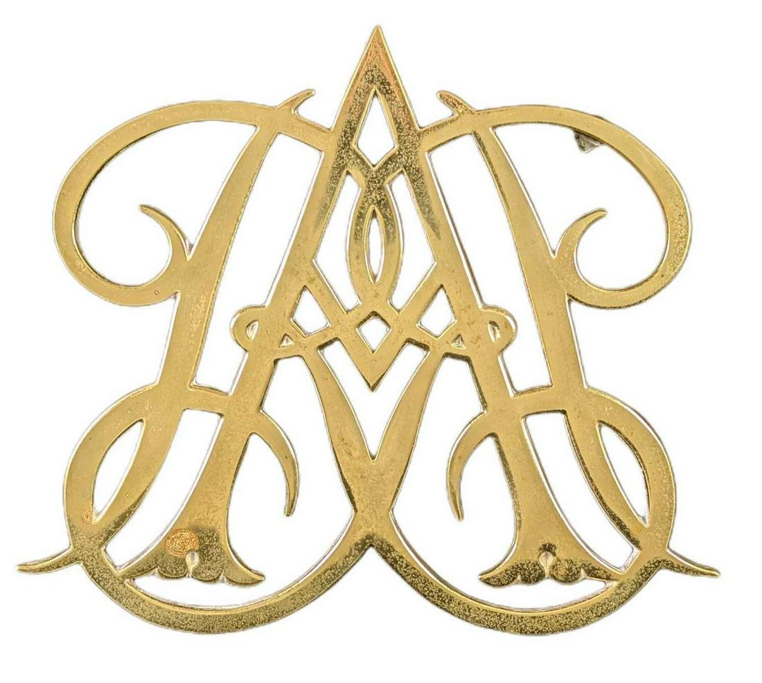 Vintage 1950 Queen Anne Cypher Brass Trivet (1 of 4)