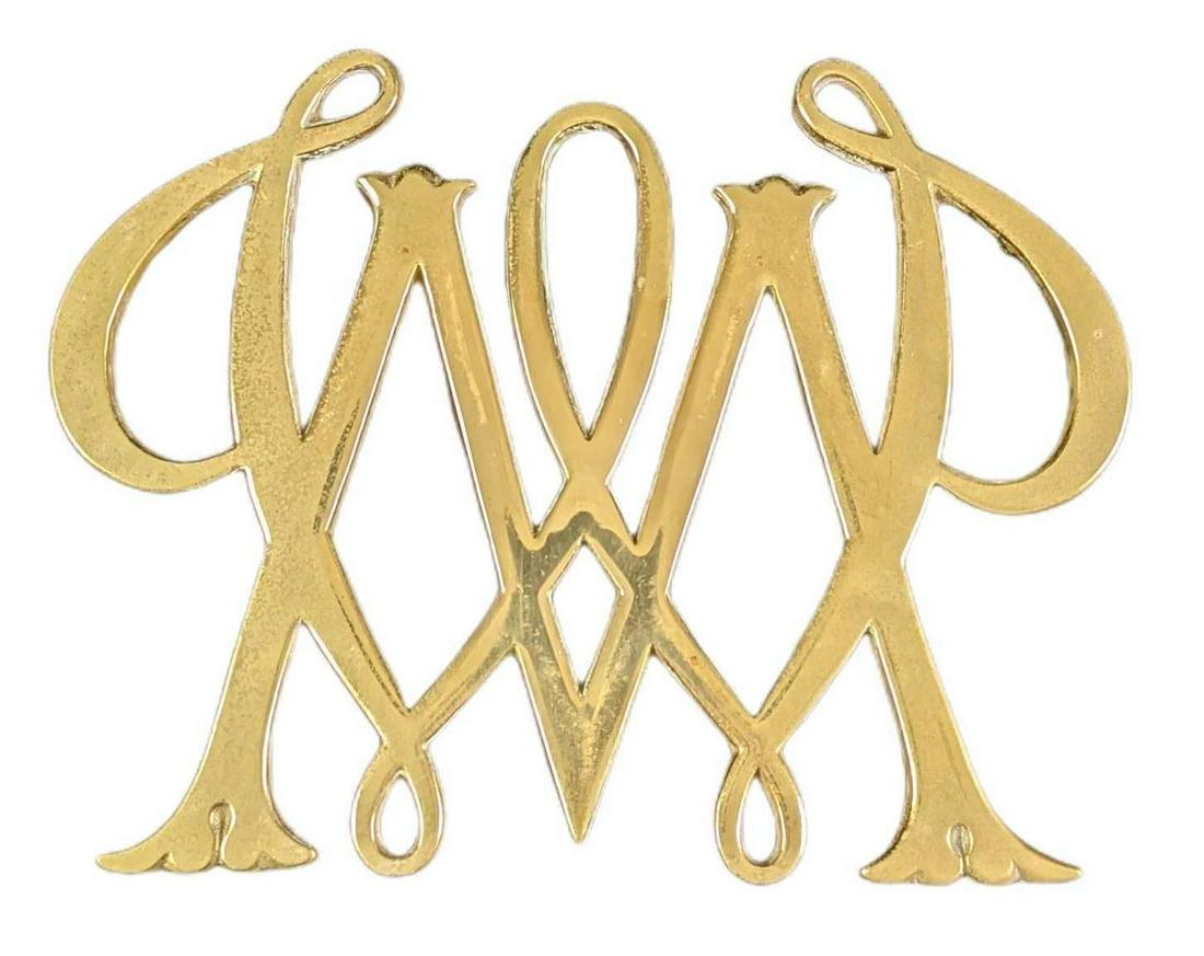 Vintage 1950 Queen Anne Cypher Brass Trivet (1 of 3)