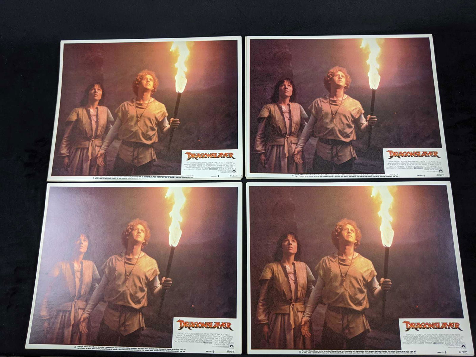 Vintage Dragonslayer Original Theater Lobby Cards Peter MacNicol 1981 Lot Of Four Sets A (1 of 10)