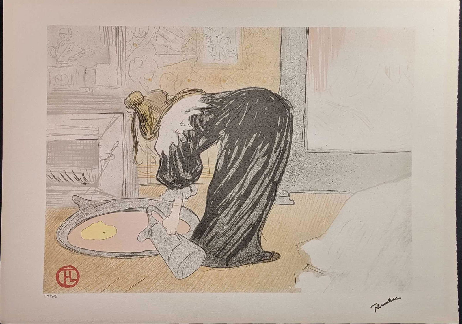 Toulouse Lautrec LE Litho Woman at the Tub Print X9 (1 of 6)