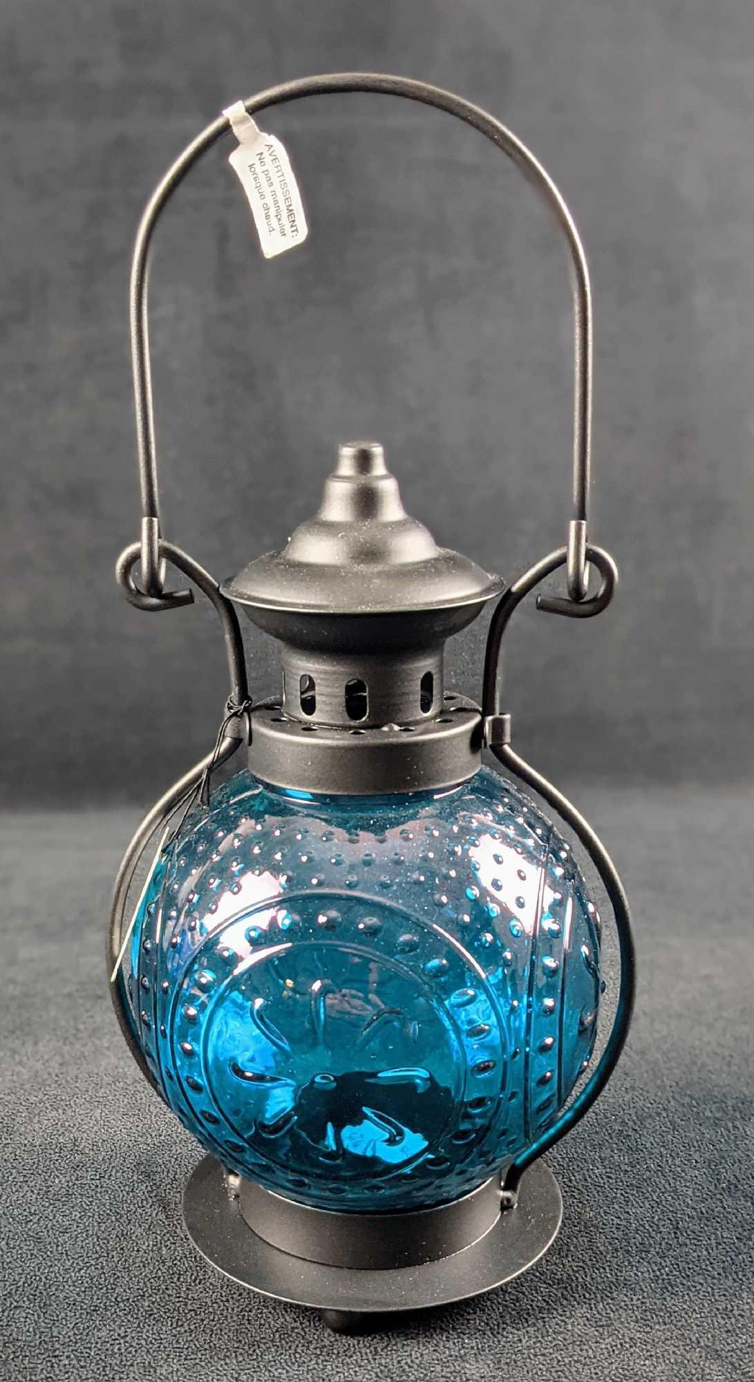 Pier One Hanging Garden Tealight Lantern Blue (1 of 7)