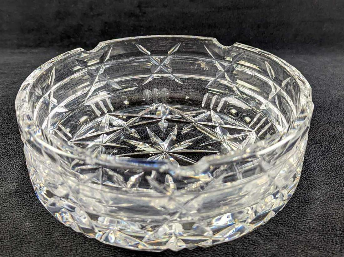 Vintage Waterford 7" Heavy Crystal Ashtray: Vintage Waterford Heavy Crystal Ashtray. Is approx 7" x 7" x 2 1/2" and it weighs 3.79lbs. The ashtray is in a good, vintage condition with some markings on the bottom. Please see the images as they a