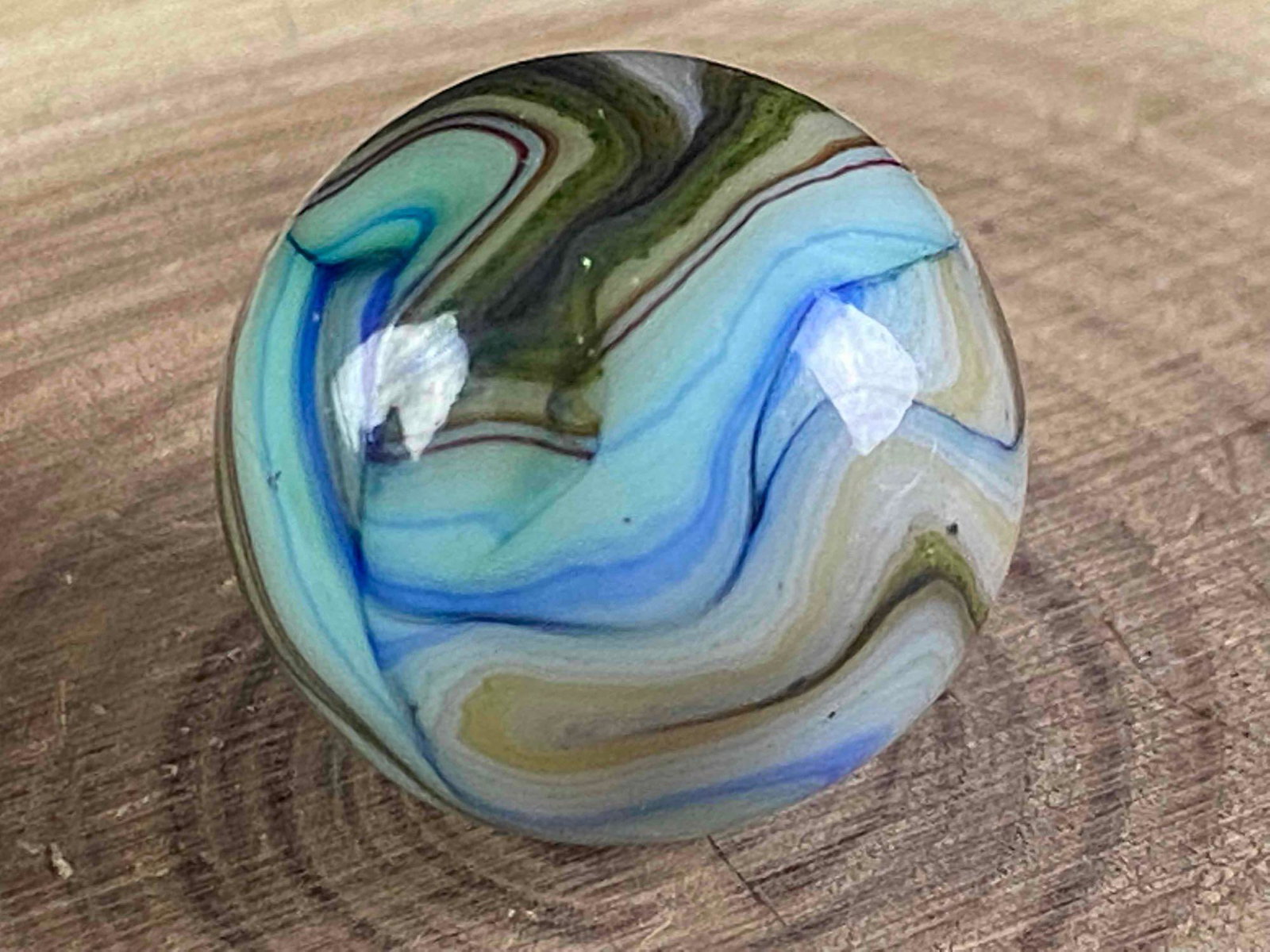 Rare Christensen 5 Color Layered Sand Agate Electric Swirl Marbel: These Antique - Vintage Marbles have been researched to the best of our knowledge . We are not experts or graders in this area please view all our pictures they are part of our description . Feel free