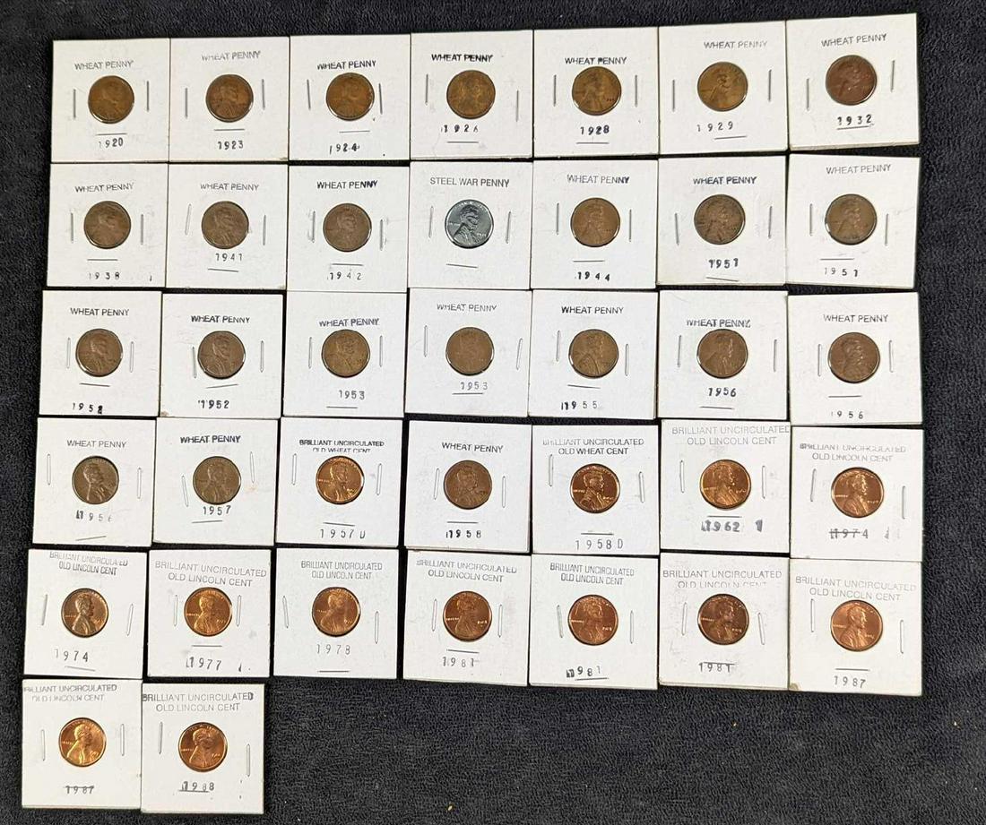 Vintage US Penny Lot (1 of 9)