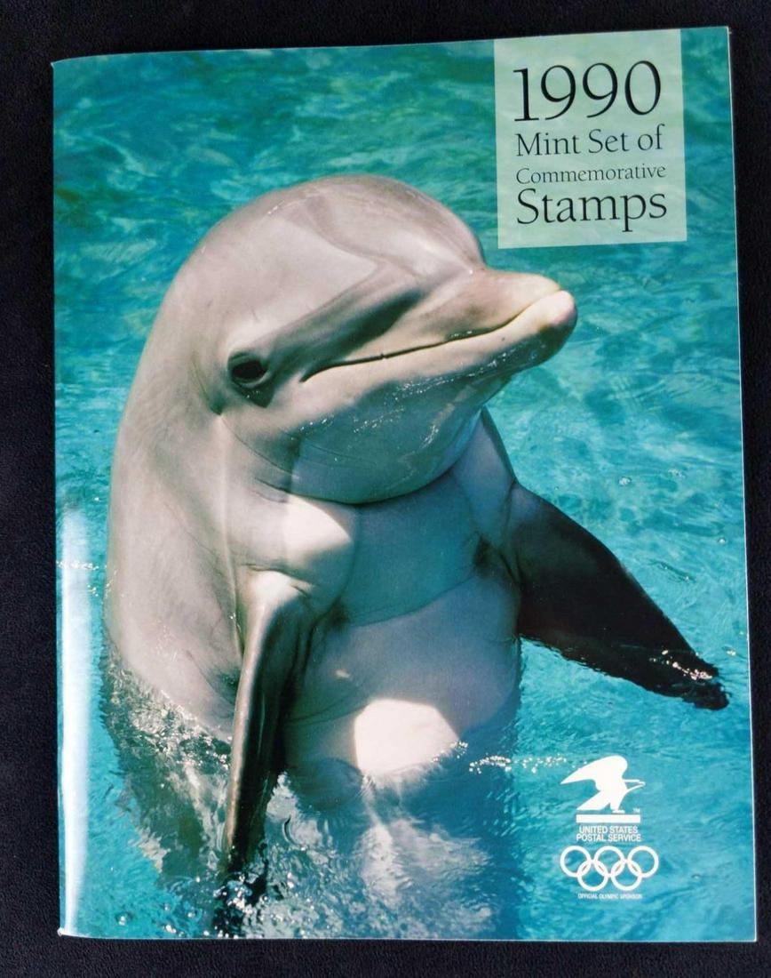 1990 Mint Set Of Commemorative US Stamps W Book (1 of 5)