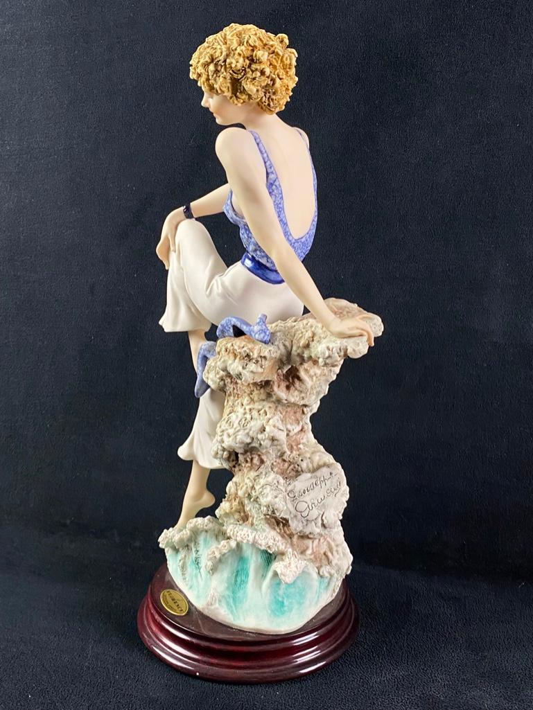Giuseppe Armani "Sabrina" Society Members' Figure: Giuseppe Armani "Sabrina" Society Members' Figure Sabrina is statue of a woman sitting on a rock by the ocean, with the waves lapping at her feet by Giuseppe Armani. In good condition with no known da