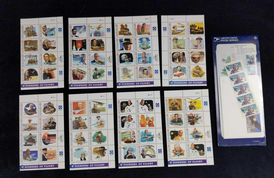 Pioneers Of Flight Stamp Sheets And World Post Kit (1 of 8)