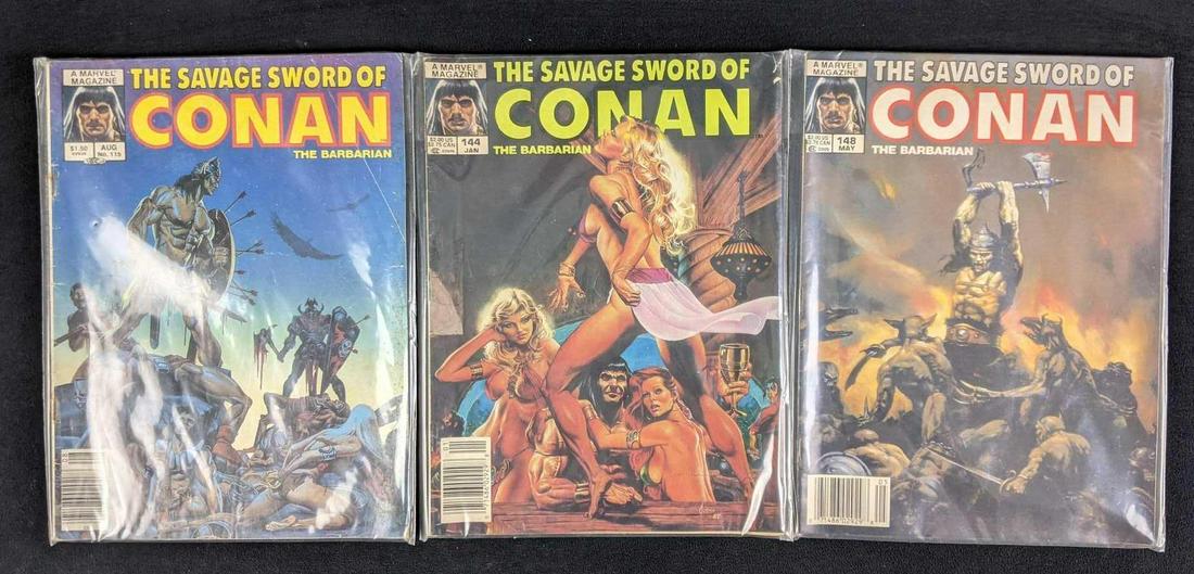 Comic Book The Savage Sword of Conan the Barbarian - Lot of 3 (1 of 7)