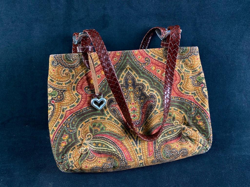 Brighton Paisley Tapestry Bag, Leather Straps (1 of 7)