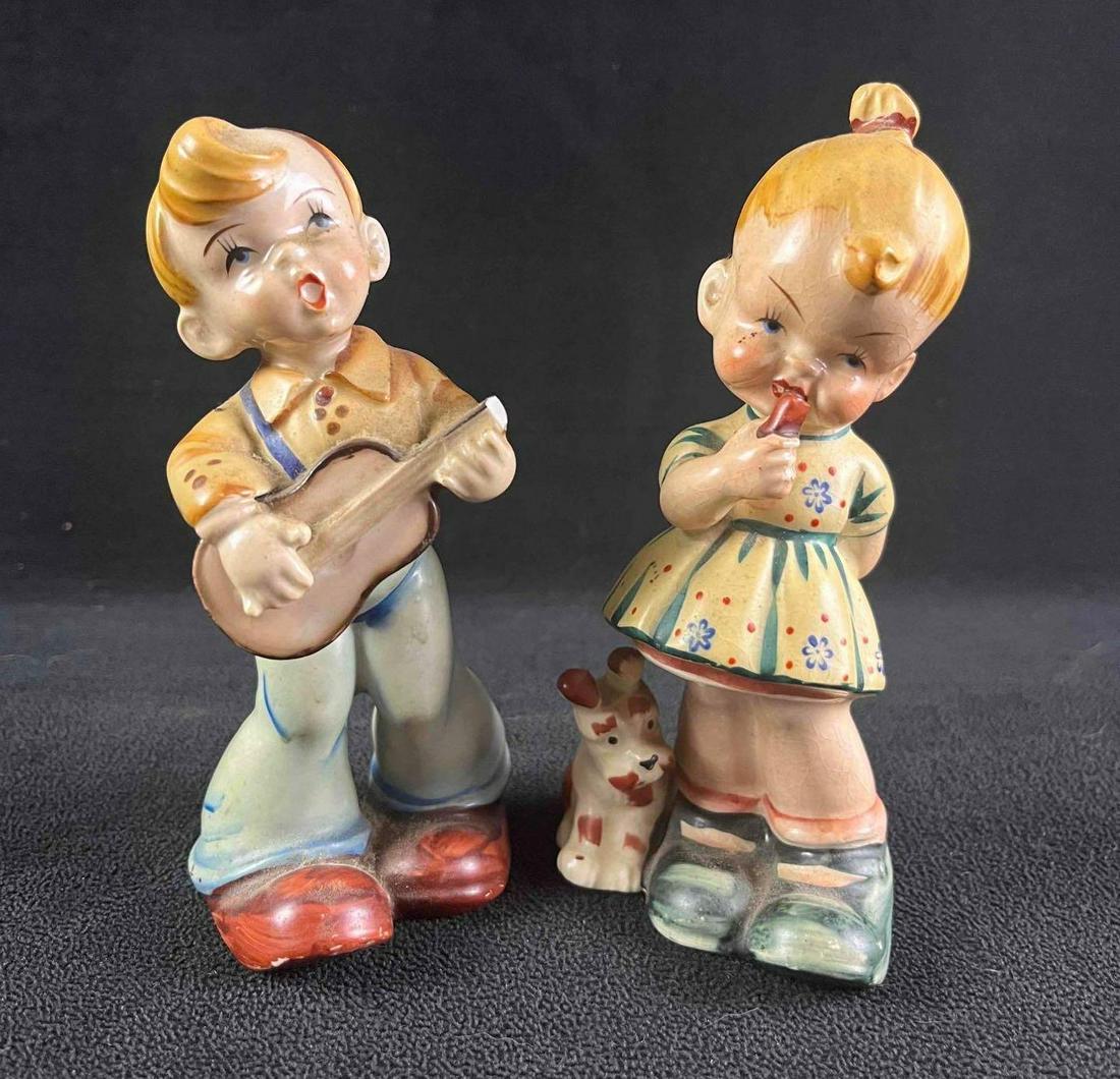Porcelain Children Figurines Painted Figurines (1 of 8)