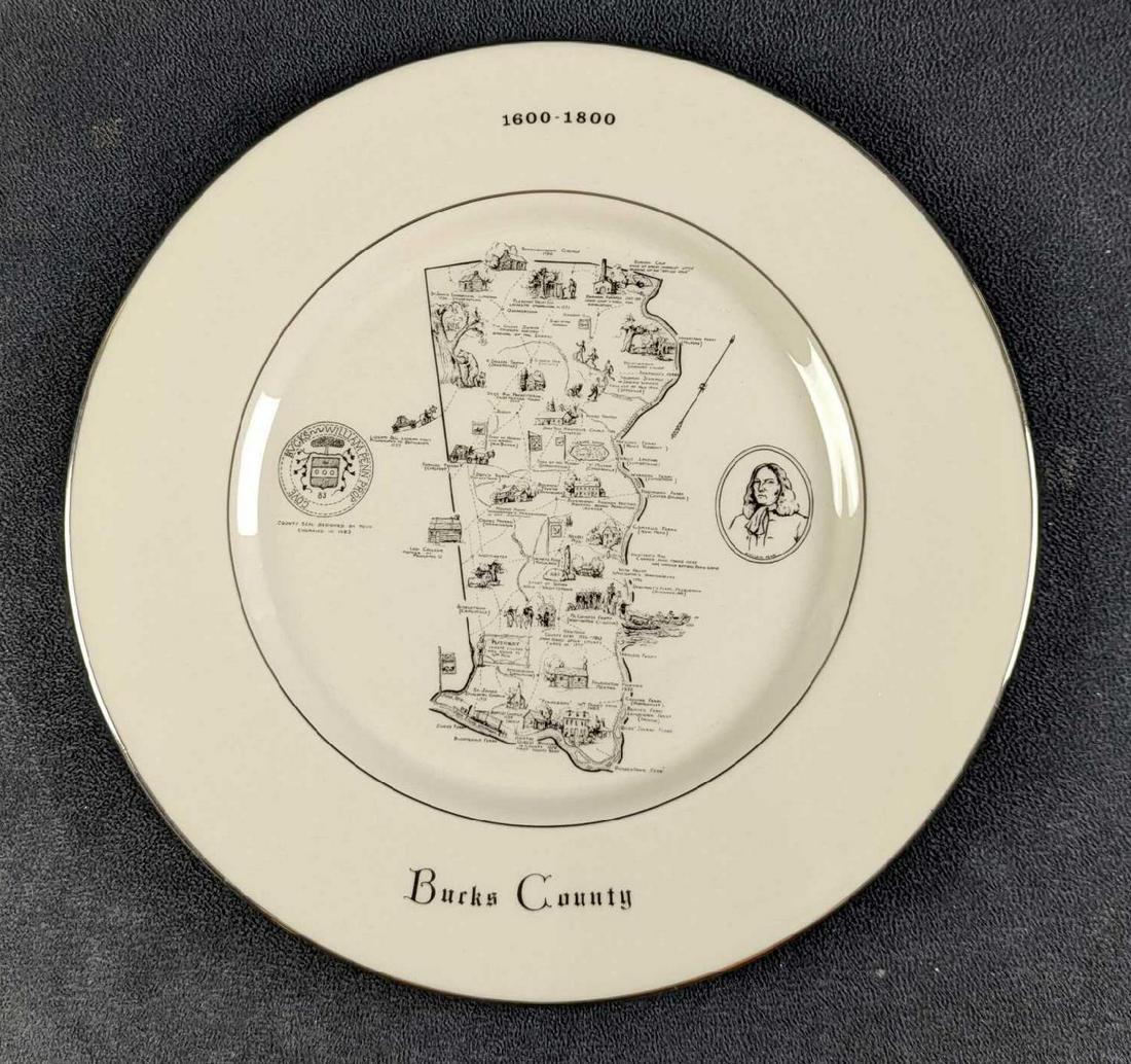 Ridgewood Fine China Bucks County Collectable Plate (1 of 3)