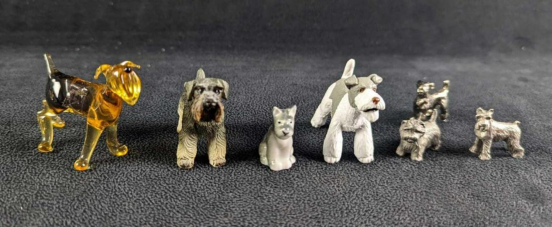 7 Assorted Schnauzer Dog Figurines (1 of 7)
