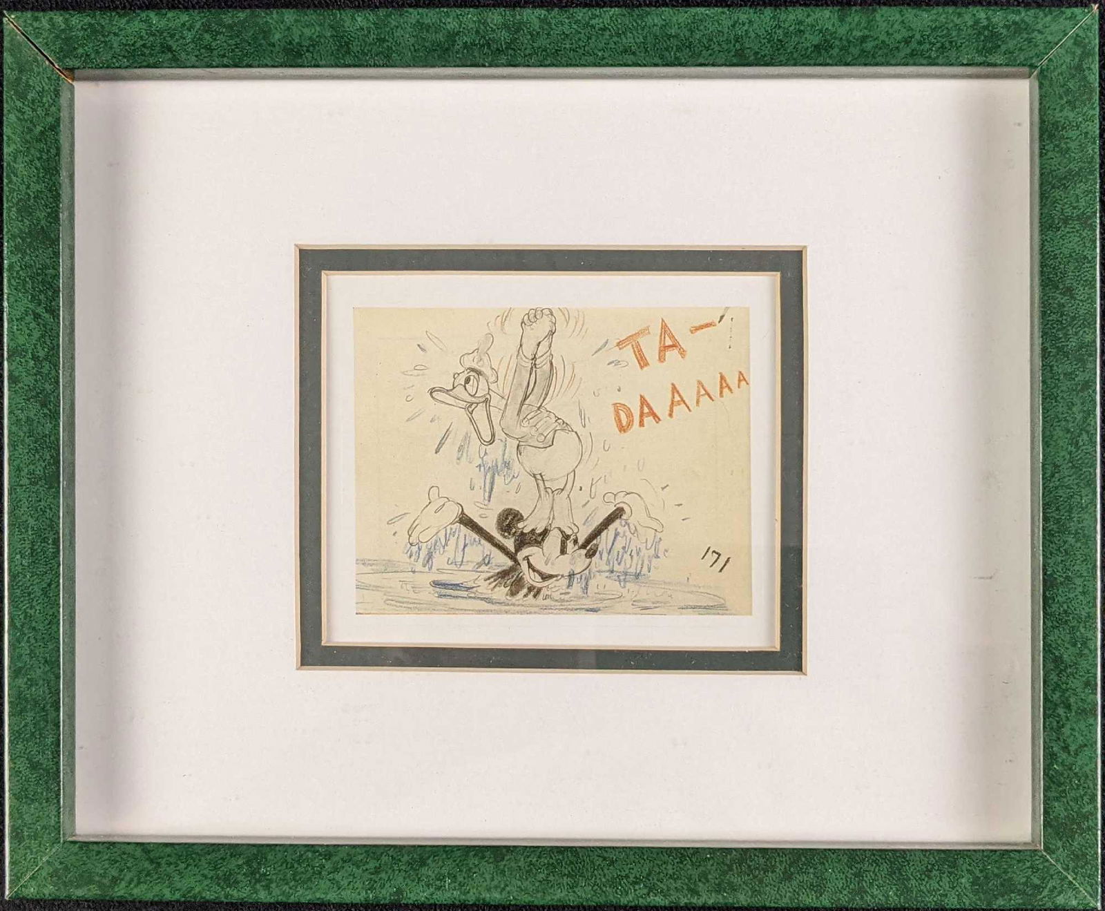 Framed Disney Mickey Mouse Sketch Swoosh Golf Print Framed Disney Mickey Mouse Sketch Swoosh Golf Print