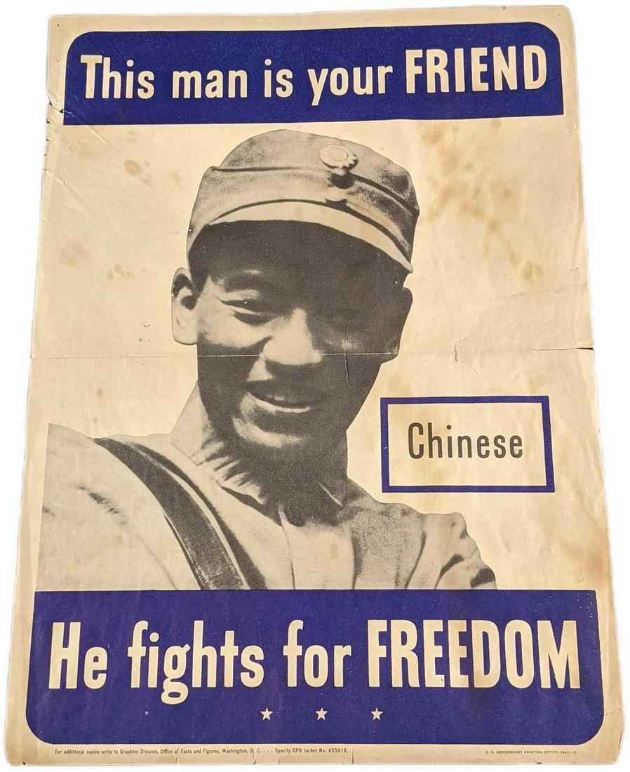 Original WWII Poster Chinese Fights For Freedom (1 of 6)