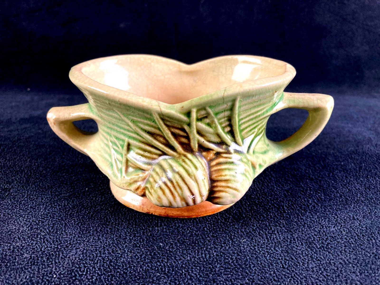 McCoy Green and White Small Vase (1 of 3)