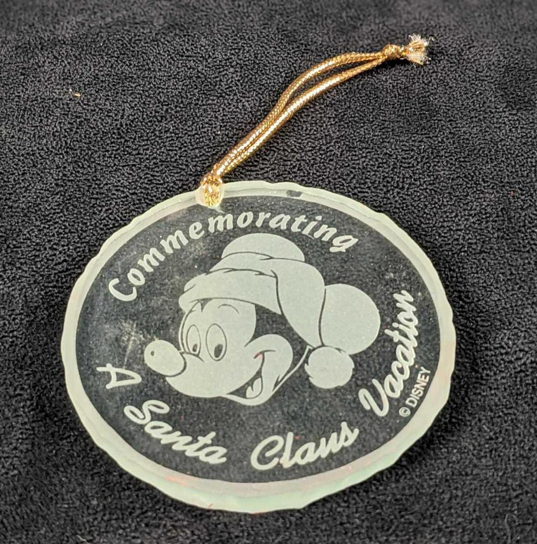 Hand Cut Disney Glass Mickey Mouse Christmas Ornament (1 of 5)