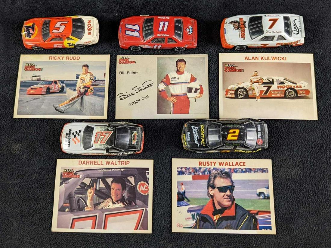 5 Loose Racing Champions NASCAR Die Cast Cars & Cards (1 of 7)