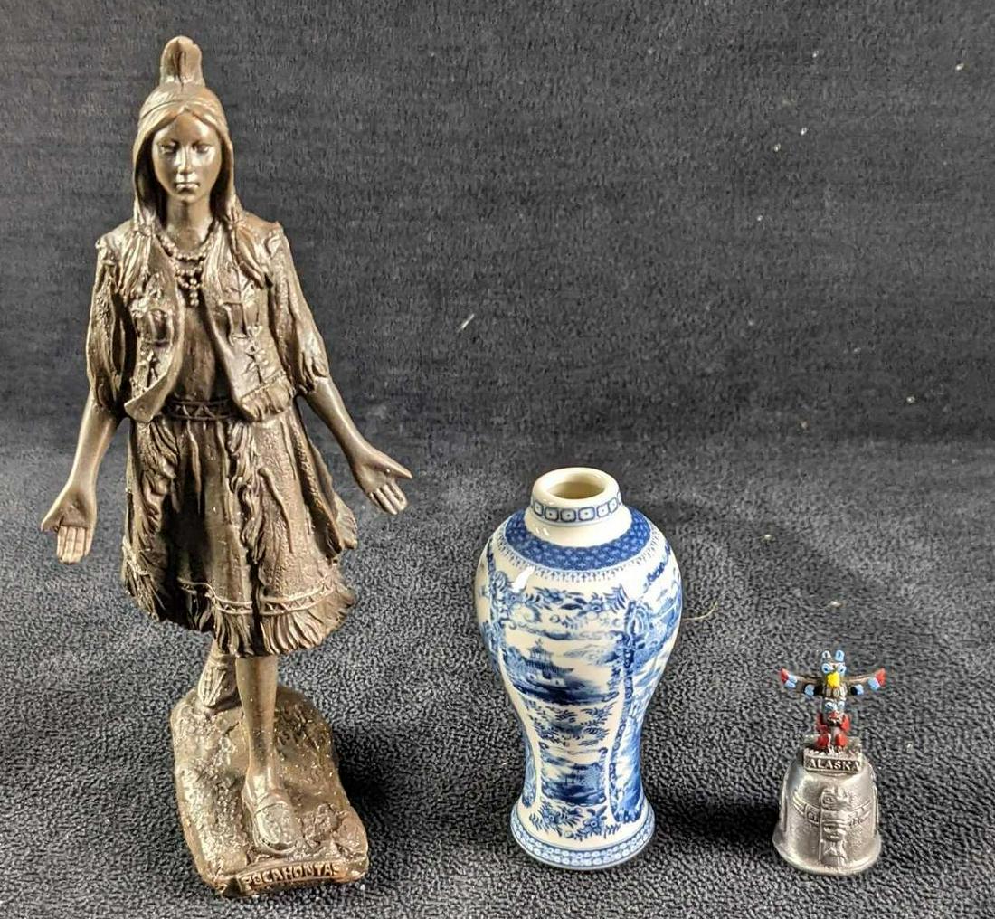 Mount Vernon Pocahontas Figurine & Totem Thimble (1 of 10)