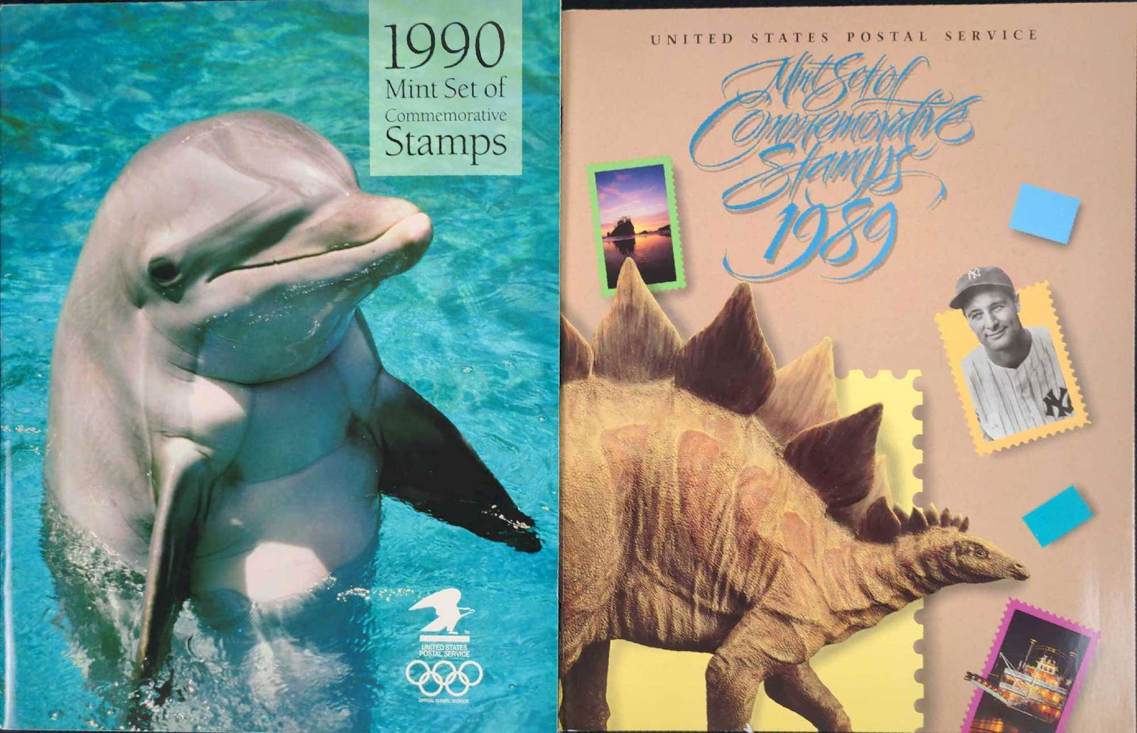 1989 1990 Mint Set Of Commemorative Stamps And Books US Postal (1 of 9)