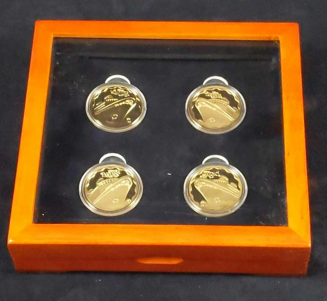 4 Disney Cruise Line Gold Plated Commemorative Medallions (1 of 12)