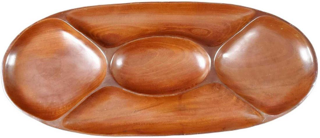 Midcentury Authentique Solid Mahogany Tray (1 of 9)