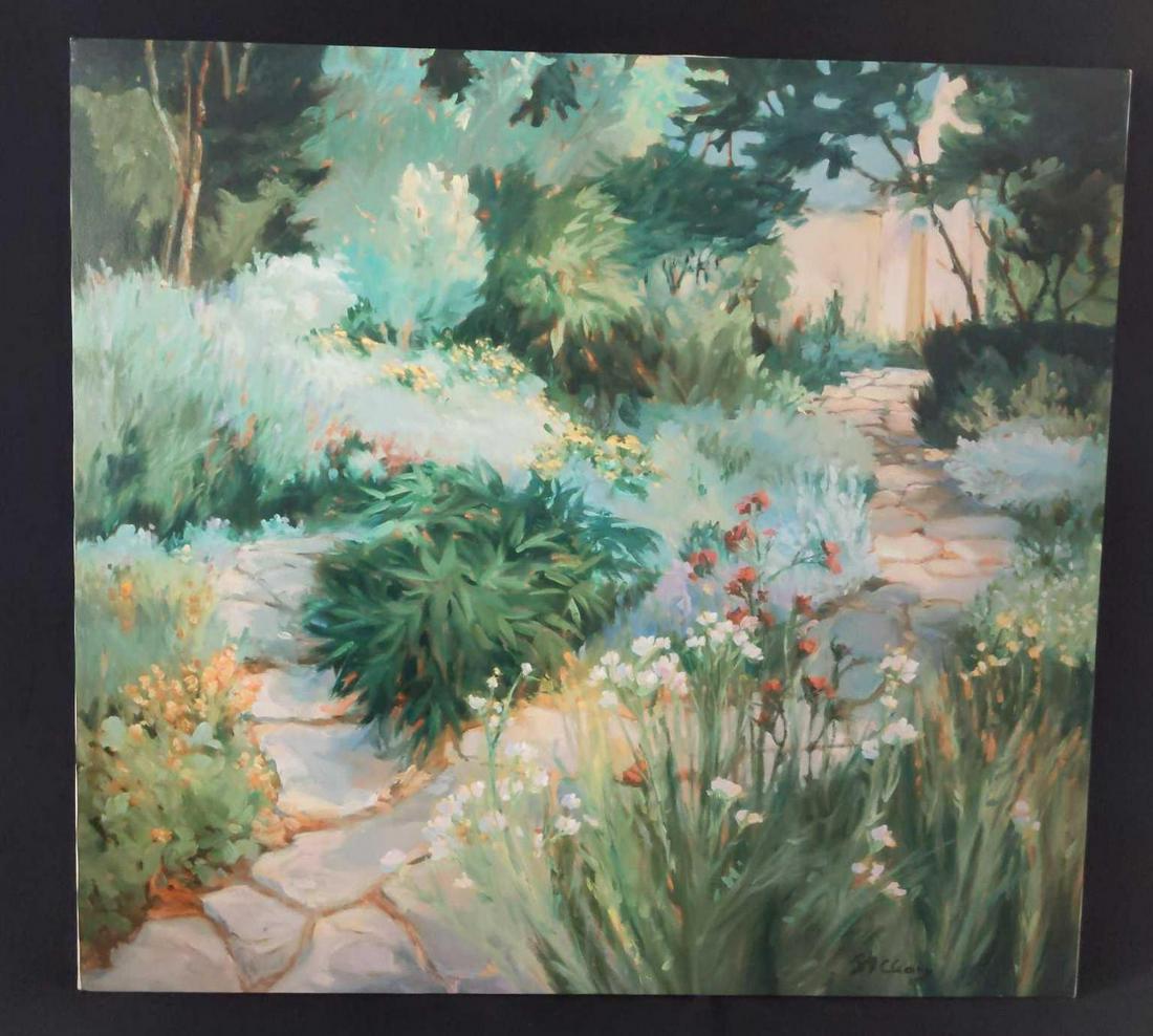 Barbara Cleary Signed Numbered Canvas Garden Path (1 of 10)