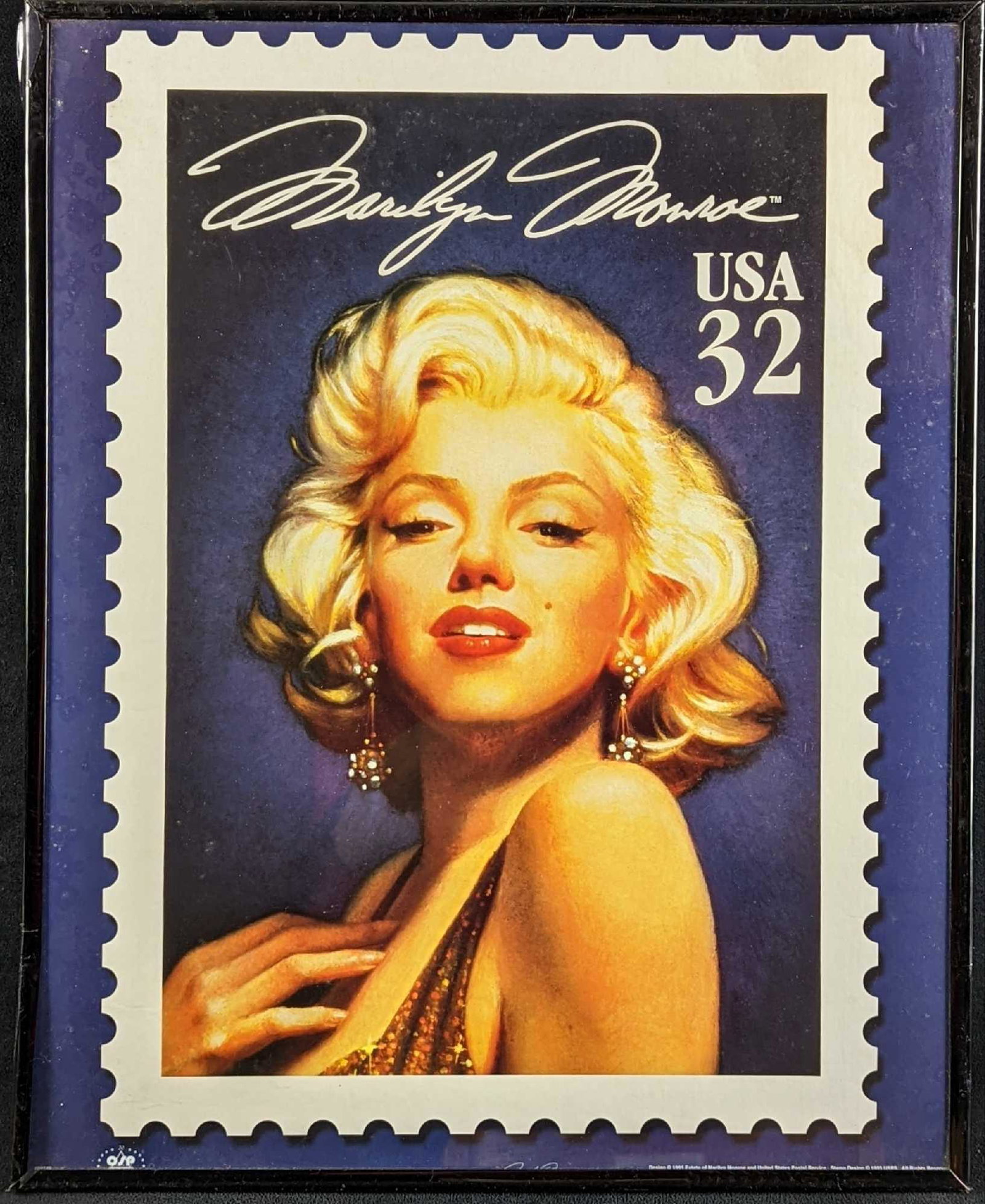 Framed Marilyn Monroe US Stamp Print (1 of 4)