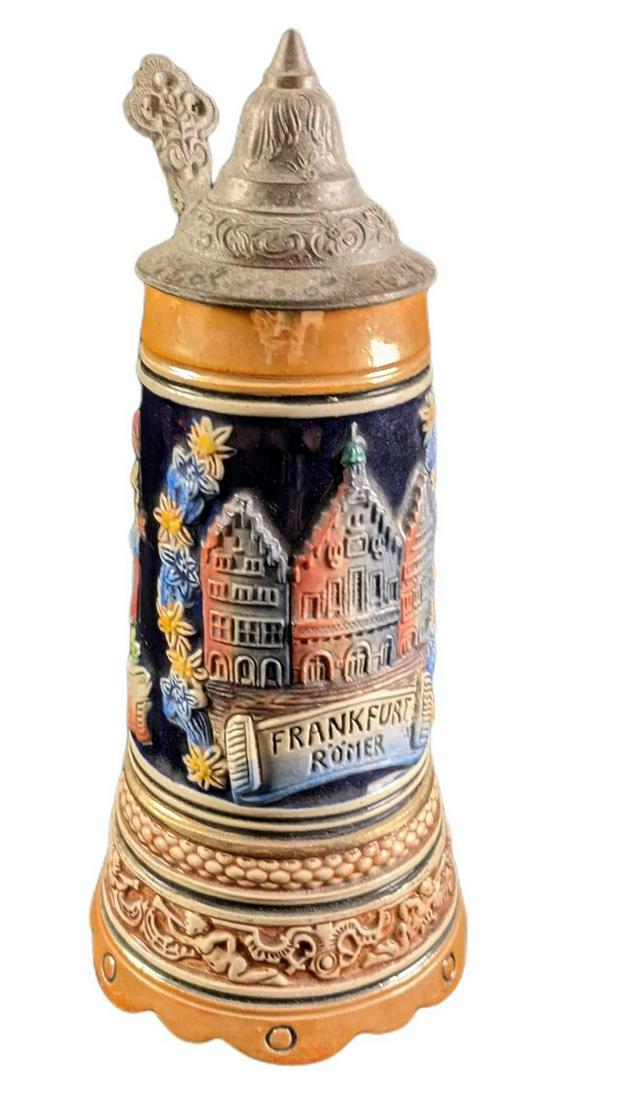 Vintage Ceramic German Frankfurt Music Box Drinking Stein (1 of 7)