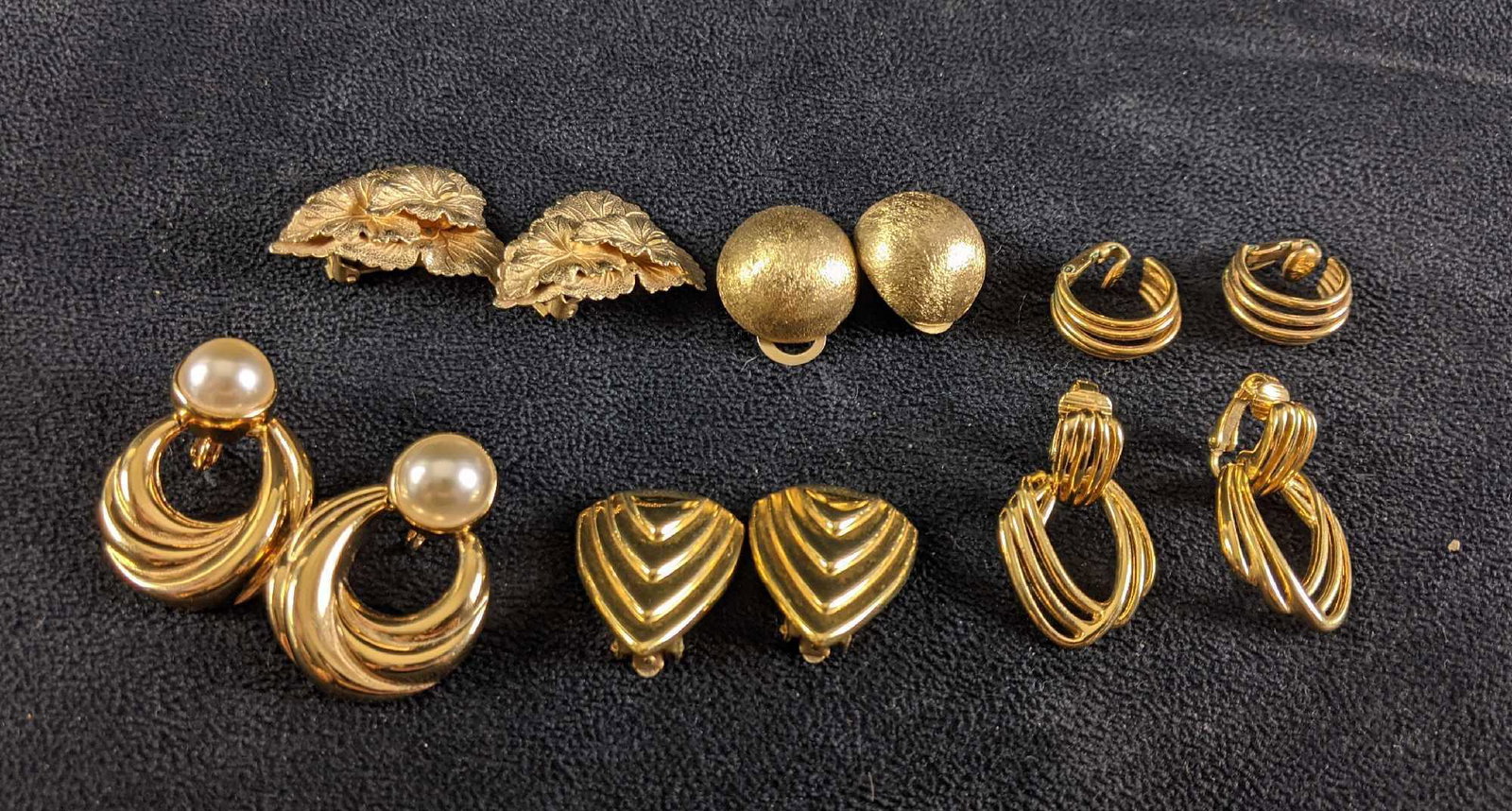 Golden Colored Assorted Clip on Earrings (1 of 5)