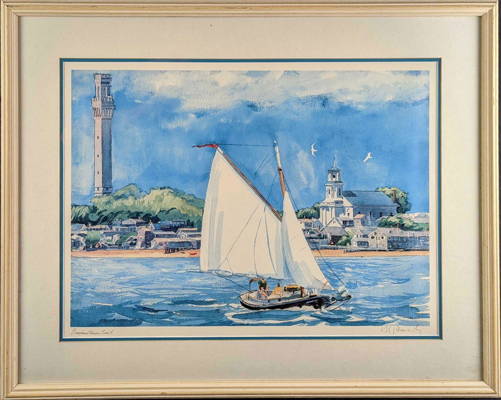 D82 Framed Rober Kennedy Provincetown Sail Print (1 of 7)