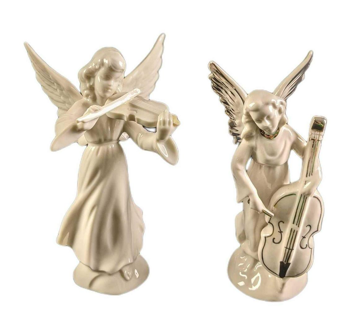 Two Dresden Porcelain Angel Violin & Bass (1 of 8)