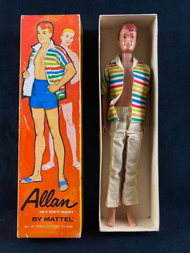 Vintage 1964 Allan Barbie Doll With Original Outfit Unopened