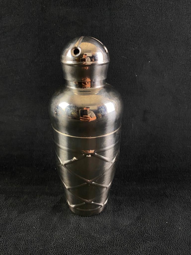 Small Festive Cocktail Shaker Stainless Steel (1 of 3)