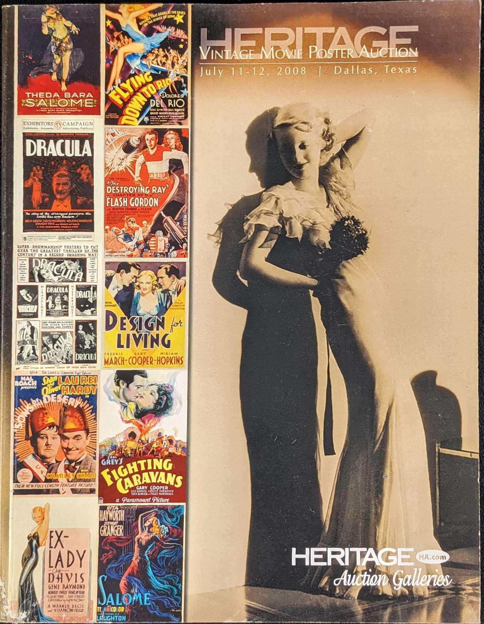 Heritage Vintage Movie Poster Auction Catalog 2008 Softcover Oct 17