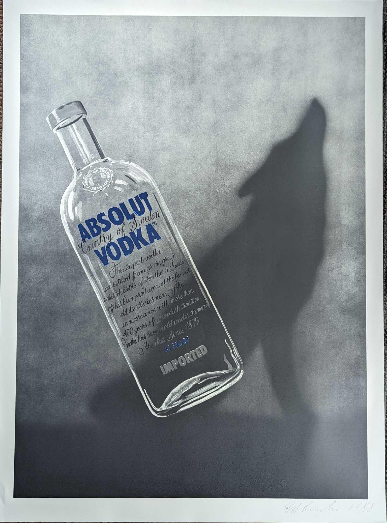 Signed Ed Ruscha Absolut Vodka Print (1 of 8)
