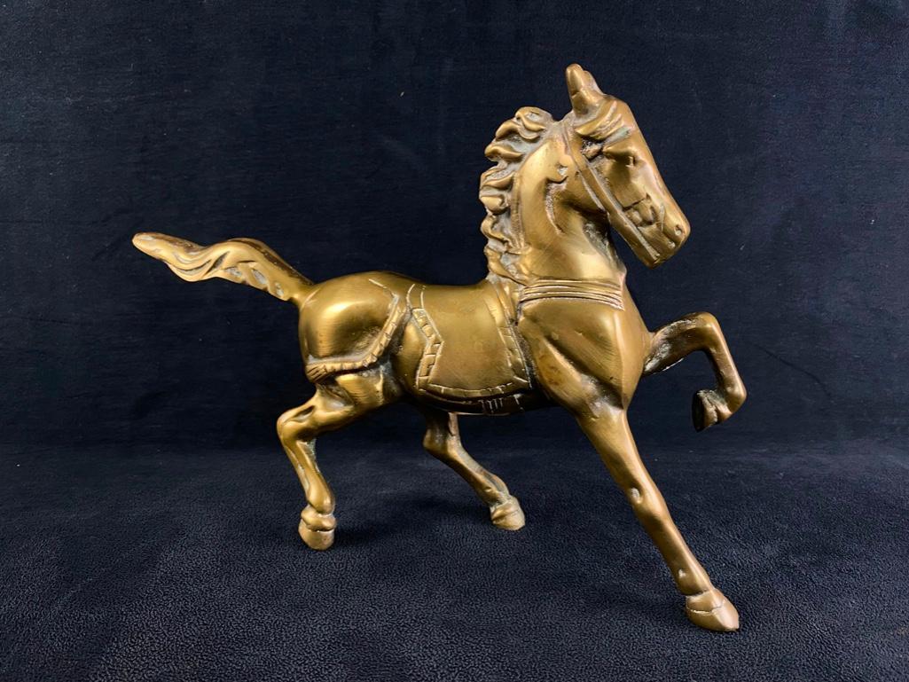 Mid-Century Brass Horse Statue (1 of 7)