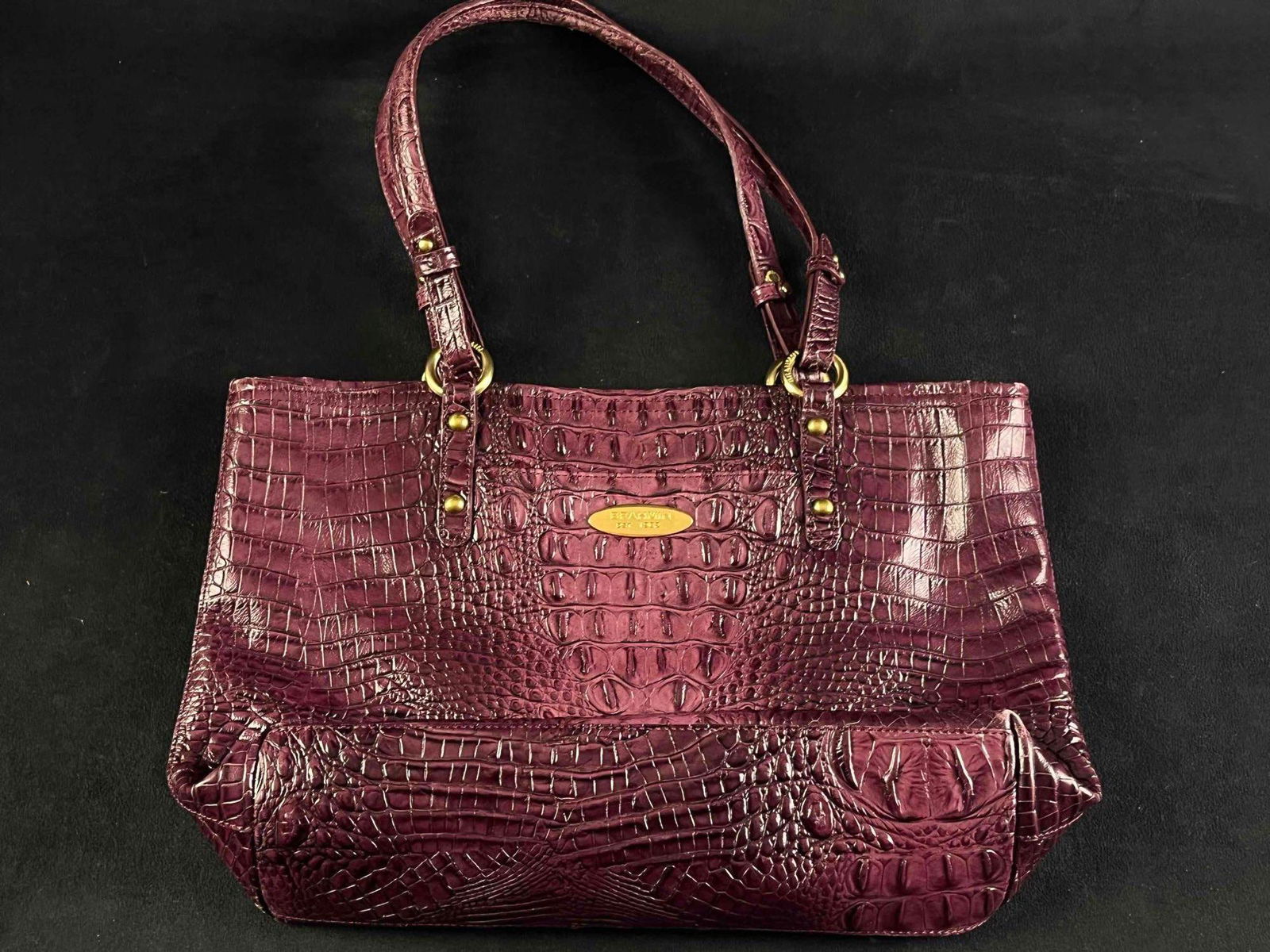 Brahmin Designer Leather Bag Exotic Embossing (1 of 10)