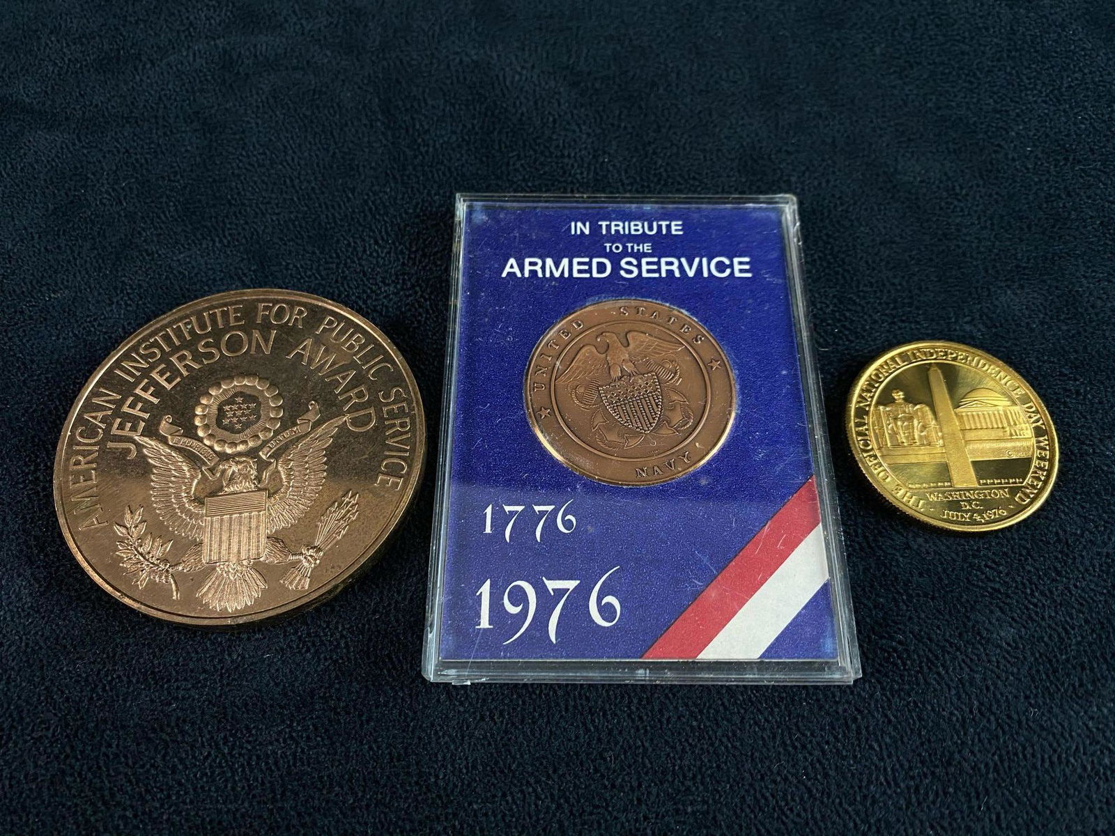 Mixed Lot Bronze - Brass - Copper Commemorative Armed Forces Tokens (1 of 8)