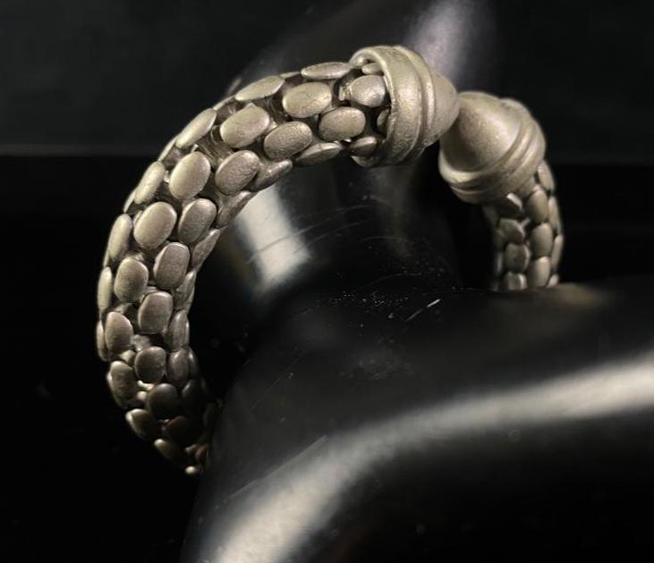 Pewter Wire Cuff Bracelet (1 of 4)