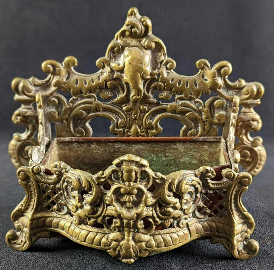 Bradley and Hubbard Like Brass Planter With Copper (1 of 7)