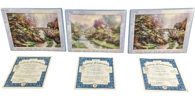 Three Thomas Kinkade Porcelain Prints (1 of 6)